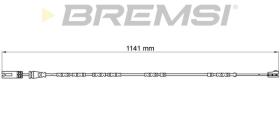 BREMSI WI0678 - TESTIGOS DE FRENO BREMSI = 1065 MM BMW 7..