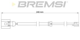 BREMSI WI0726 - TESTIGOS DE FRENO BREMSI =240 MM AUDI VW PORSCHE