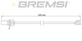 BREMSI WI0780 - TESTIGOS DE FRENO BREMSI =225 MM AUDI R8