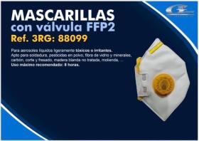 3RG 88099 - MASCARILLAS CON VALVULA FFP2