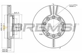 BREMSI CD5169V - DISCOS DE FRENO TRAS. DIA.276 RENAULT B MESSENGER