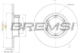 BREMSI CD6016S - DISCOS DE FRENO DEL. DIA.228 SOLID ARO 10