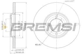 BREMSI CD6023S - DISCOS DE FRENO DEL. DIA.248 SOLID FORD CAPRI