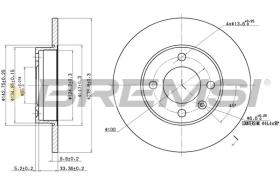 BREMSI CD6042S - DISCOS DE FRENO DEL. DIA.239 SOLID AUDI 80