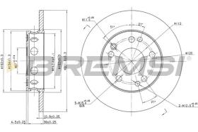 BREMSI CD6053S - DISCOS DE FRENO DEL. DIA.262 SOLID MERCED 170