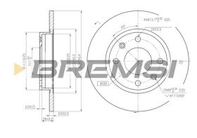 BREMSI CD6059S - DISCOS DE FRENO DEL. DIA.247 SOLID CITROEN AX