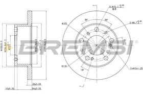 BREMSI CD6063S - DISCOS DE FRENO DEL. DIA.256 SOLID CITROEN C25