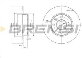 BREMSI CD6070S - DISCOS DE FRENO DEL. DIA.238 SOLID RENAULT CLIO