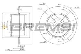 TRW CD6080S - DISCOS DE FRENO TRAS. DIA.281 SOLID VOLVO 240