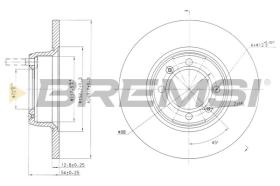 VALEO CD6088S - DISCOS DE FRENO DEL. DIA.250 SOLID ALFA 75