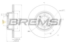 BREMSI CD6088S - DISCOS DE FRENO DEL. DIA.250 SOLID ALFA 75