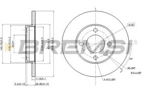 BREMSI CD6103S - DISCOS DE FRENO DEL. DIA.239 SOLID SEAT IBIZA