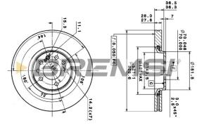 BREMSI CD6104S - DISCOS DE FRENO DEL. DIA.236 SOLID OPEL CORSA