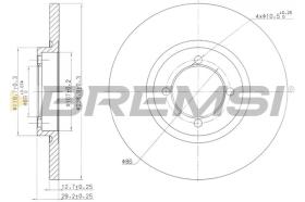 BREMSI CD6115S - DISCOS DE FRENO DEL. DIA.239 SOLID VOLVO 340