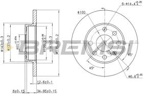 VILLAR CD6116S - DISCOS DE FRENO DEL. DIA.236 SOLID OPEL ASTRA