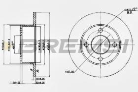 VALEO CD6128S - DISCOS DE FRENO TRAS. DIA.245 SOLID AUDI 80