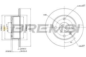 BREMSI CD6135S - DISCOS DE FRENO DEL. DIA.240 SOLID FORD ESCORT