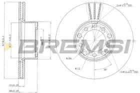 BREMSI CD6143V - DISCOS DE FRENO DEL. DIA.278 VENT. MERCED S380