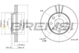 VILLAR CD6151V - DISCOS DE FRENO DEL. DIA.236 VENT. ALFA 145
