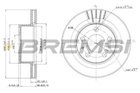 BREMSI CD6174V - DISCOS DE FRENO DEL. DIA.263 VENT. VOLVO 240