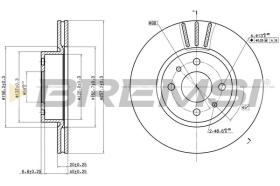 BREMSI CD6176V - DISCOS DE FRENO DEL. DIA.257 VENT. ALFA 164