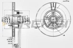 BREMSI CD6177V - DISCOS DE FRENO DEL. DIA.262 VENT. VOLVO 740