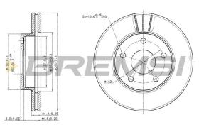 BREMSI CD6180V - DISCOS DE FRENO DEL. DIA.260 VENT. FORD SCORPIO