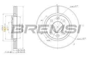 VILLAR CD6186V - DISCOS DE FRENO DEL. DIA.244 VENT. RENAULT 21