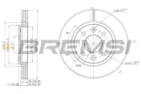 BREMSI CD6186V - DISCOS DE FRENO DEL. DIA.244 VENT. RENAULT 21