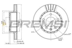 BREMSI CD6188V - DISCOS DE FRENO DEL. DIA.258 VENT. OPEL OMEGA