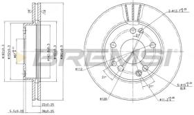 BREMSI CD6191V - DISCOS DE FRENO DEL. DIA.262 VENT. MERCED 190