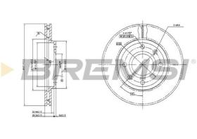 BREMSI CD6214V - DISCOS DE FRENO DEL. DIA.247 VENT. CITROEN SAXO