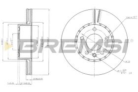 BREMSI CD6217V - DISCOS DE FRENO DEL. DIA.280 VENT.