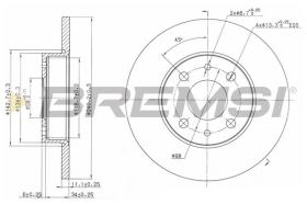 COMLI CD6240S - DISCOS DE FRENO TRAS. DIA.240 SOLID ALFA R 33