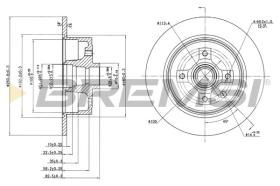 BREMSI CD6242S - DISCOS DE FRENO TRAS. DIA.261 SOLID OPEL CALIBRA