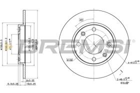 BREMSI CD6244S - DISCOS DE FRENO DEL. DIA.247 SOLID CITROEN XSAR