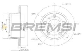 BREMSI CD6247S - DISCOS DE FRENO TRAS. DIA.224 SOLID CITROEN XM