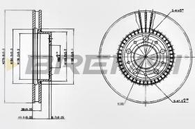 BREMSI CD6255V - DISCOS DE FRENO DEL. DIA.280 VENT. VOLVO 940