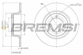 BREMSI CD6274S - DISCOS DE FRENO DEL. DIA.252 SOLID SKODA 105