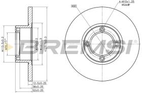 BREMSI CD6278S - DISCOS DE FRENO DEL. DIA.230 SOLID SUBARU LEONE