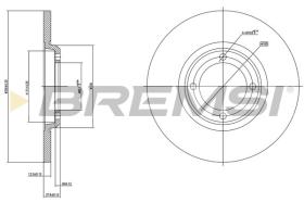 BREMSI CD6280S - DISCOS DE FRENO DEL. DIA.255 SOLID MITSUB GALAN