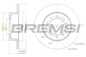 BREMSI CD6283S - DISCOS DE FRENO TRAS. DIA.290 SOLID LAND R DEFEND