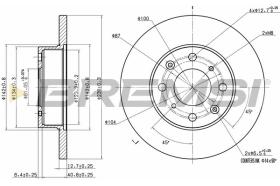 BREMSI CD6285S - DISCOS DE FRENO DEL. DIA.238 SOLID ROVER 400