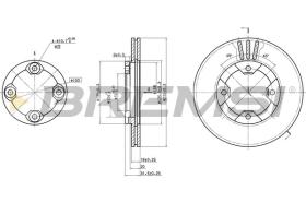 BREMSI CD6290V - DISCOS DE FRENO DEL. DIA.232 VENT. NISSAN STANZ