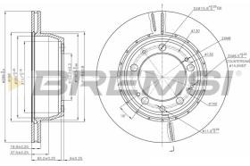 BREMSI CD6314V - DISCOS DE FRENO TRAS. DIA.289 VENT. PORSCHE 924