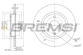 BREMSI CD6316S - DISCOS DE FRENO DEL. DIA.247 SOLID CITROEN AX