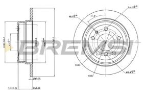 BREMSI CD6317S - DISCOS DE FRENO TRAS. DIA.300 SOLID BMW 730 I