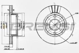 BREMSI CD6319V - DISCOS DE FRENO DEL. DIA.256 AUDI 80 COUPE VARI