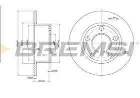 VILLAR CD6321S - DISCOS DE FRENO DEL. DIA.245 SOLID AUDI A6