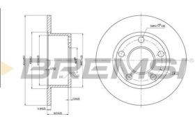 BREMSI CD6321S - DISCOS DE FRENO DEL. DIA.245 SOLID AUDI A6